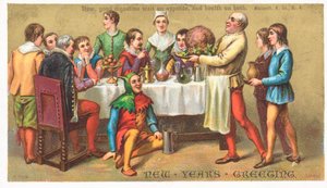 Nyttårsfest, nyttårskort av English School