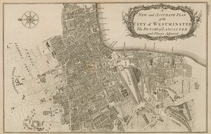 Ny og nøyaktig plan for City of Westminster, hertugdømmet Lancaster og tilstøtende steder av English School