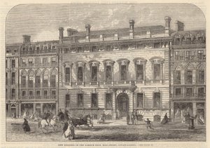 Ny bygning av Garrick Club, King Street, Covent Garden av English School