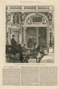 Ny inngang til galleriet til Malerforeningen i vannfarger av English School