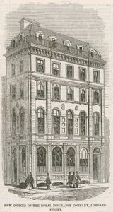 Nye kontorer til Royal Insurance Company, Lombard Street, London av English School