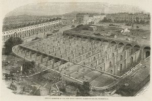 Nytt reservoar fra New River Company, Claremont Square, Pentonville av English School