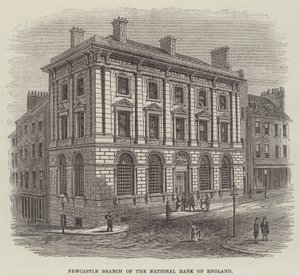Newcastle Branch of National Bank of England (gravering) av English School