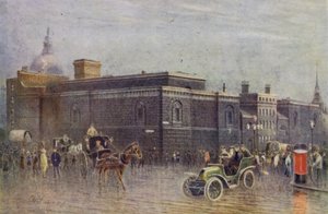 Newgate Prison, før rivingen (s/h-bilde) av English School