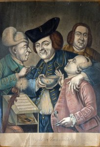 Night Amusements, ca. 1770 (håndfarget mezzotint) av English School