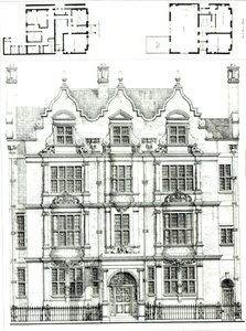 No.70 Ennismore Gardens, South Kensington, fra The Building News, 23. juli 1886 av English School