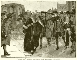 Ingen Popery Rioters angriper Lord Mansfield av English School