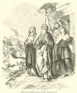 Noah og hans familie forlater arken, 1. Mosebok, viii, 16 av English School