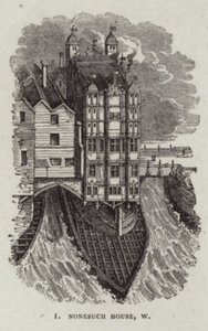 Nonesuch House på Old London Bridge av English School