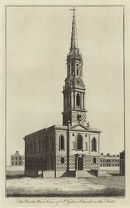 Nord-vest utsikt over Church of St Giles in the Fields, London