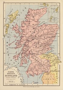 Nord-Storbritannia, Skottland, saksisk periode (fargelitografi) av English School