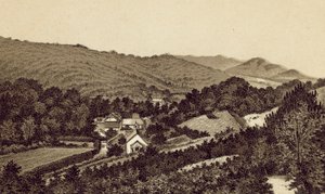 Nord-Devon: Lee Church og Valley (lito) av English School