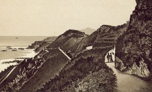 Nord-Devon: Torrs Walks, sett mot øst (lito) av English School