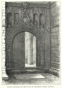 Nordinngang til Nave of Holyrood Abbey Church (gravering) av English School