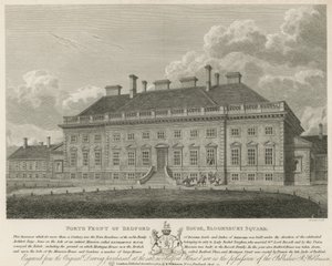 Nord foran Bedford House, Bloomsbury Square, London av English School
