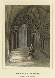 Norwich Cathedral, inngang til klosteret av English School