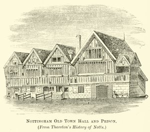 Nottingham gamle rådhus og fengsel av English School