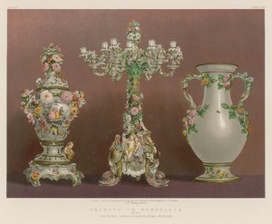 Gjenstander i porselen fra The Royal Dresden Manufactory, Meissen av English School