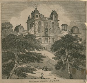 Observatoriet i Greenwich, London, bygget av Charles II av English School