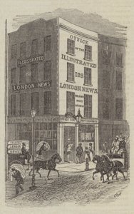 Office of the Illustrated London News (gravering) av English School