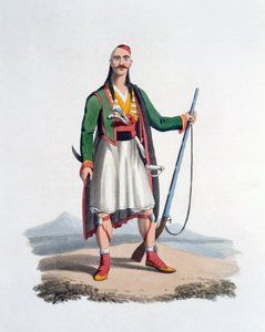 Offiser for Spahis, 1818 (farget akvatint) av English School