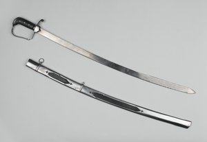 Offiserssverd, 51. fot, ca. 1809 (stål med tregrep) av English School