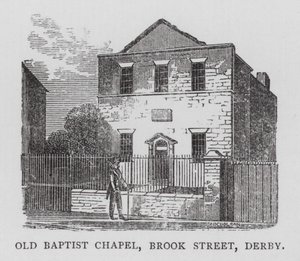 Old Baptist Chapel, Brook Street, Derby (gravering) av English School