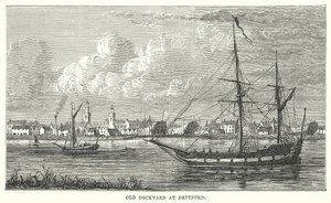 Det gamle verftet i Deptford (gravering) av English School