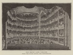 Old Drury Lane Theatre (gravering) av English School