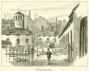Old Farringdon Market (gravering) av English School