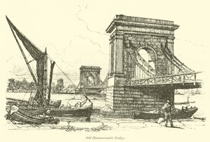 Old Hammersmith Bridge av English School