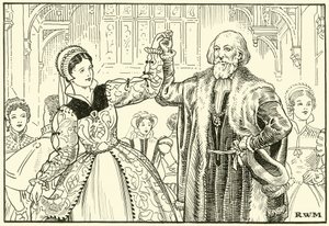 Old Sebastian Cabot Dancing (blekk på papir) av English School
