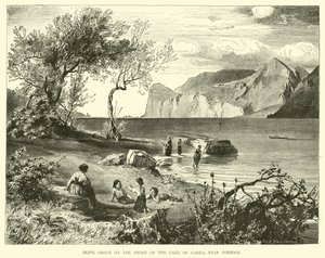 Olive Grove ved bredden av Gardasjøen, nær Torbole av English School