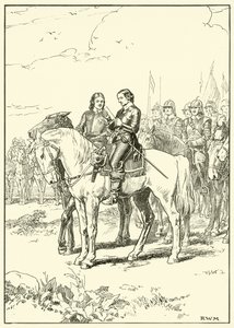 Oliver Cromwell (blekk på papir) av English School