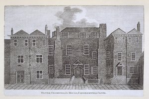 Haus von Oliver Cromwell, Clerkenwell Close, 19. Jahrhundert von English School