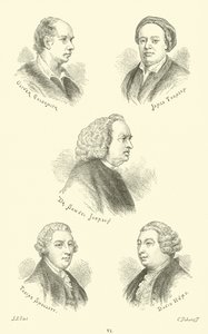 Oliver Goldsmith, James Thomson, Dr. Samuel Johnson, Tobias Smollett, David Hume av English School