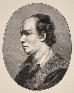 Oliver Goldsmith, illustrasjon fra The Church of England: A History for the People av H.D.M. Spence-Jones, pub. ca. 1910 (sepia-bilde) av English School