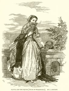 Olivia and the Squire [Vicar of Wakefield]. Av J. Absolon av English School