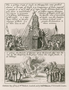 2. mai 1643 ble korset i Cheapside, London, revet ned av English School