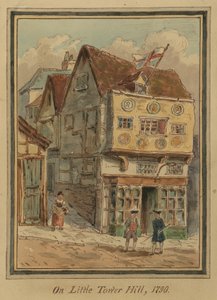 På Little Tower Hill, London, 1790 av English School