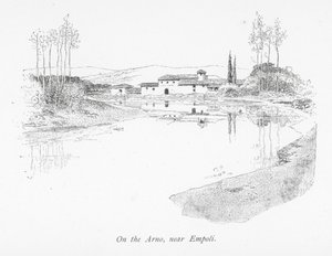 Ved Arno, nær Empoli (litografi) av English School