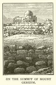 På toppen av Mount Gerizim (gravering) av English School