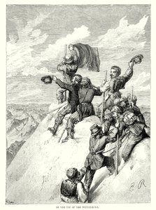 På toppen av Wetterhorn (gravering) av English School