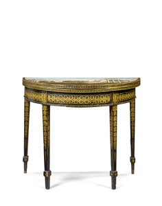Ett av et par George III te-bord, muligens irsk, ca. 1780 av English School