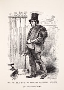 En av få gjenværende skorsteinsfeier, fra daguerreotypien av Richard Beard, illustrasjon fra London Labor og London Poor av Henry Mayhew, pub. 1862 av English School
