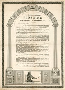 Åpent brev til Caroline, Queen Consort of Great Britain fra boktrykkpressene i London av English School