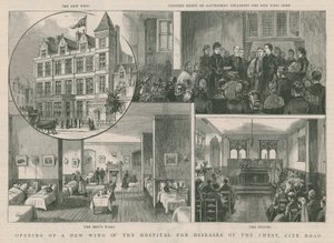 Åpning av en ny fløy av Hospital for Diseases of the Chest, City Road, London av English School