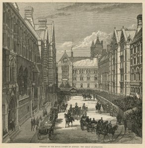 Åpning av Royal Courts of Justice: Den store firkanten av English School