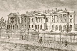 Osgoode Hall, Toronto, Canada (litho) av English School
