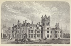 Overstone Hall, Northamptonshire (gravering) av English School